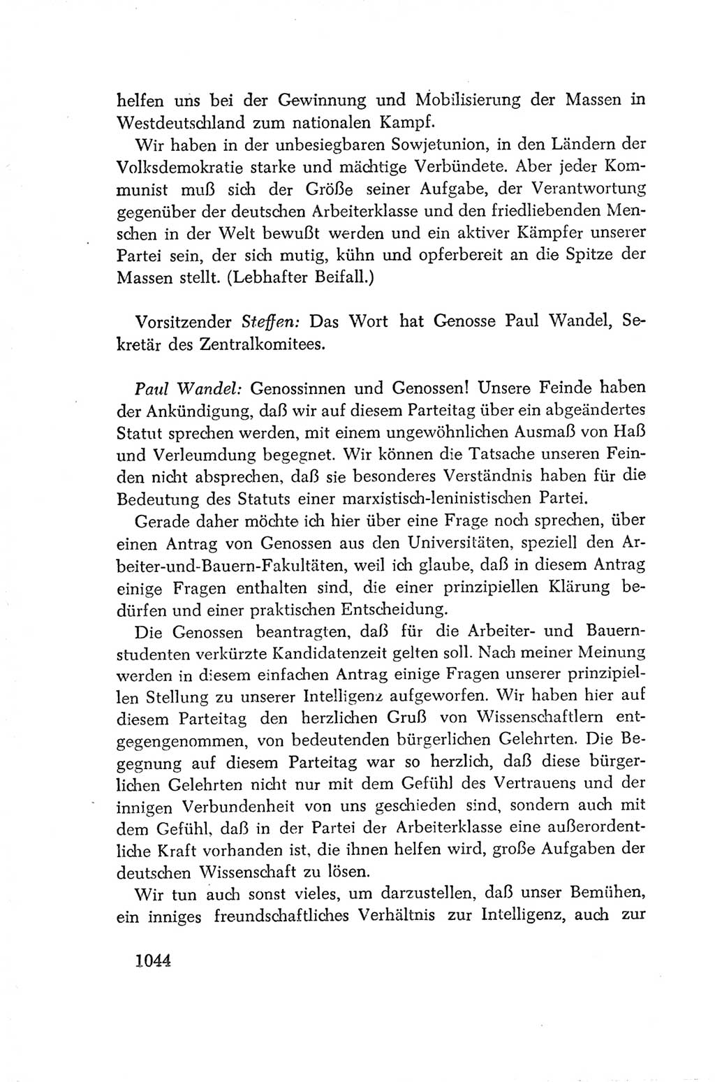 Protokoll der Verhandlungen des Ⅳ. Parteitages der Sozialistischen Einheitspartei Deutschlands (SED) [Deutsche Demokratische Republik (DDR)] 1954, Seite 1044