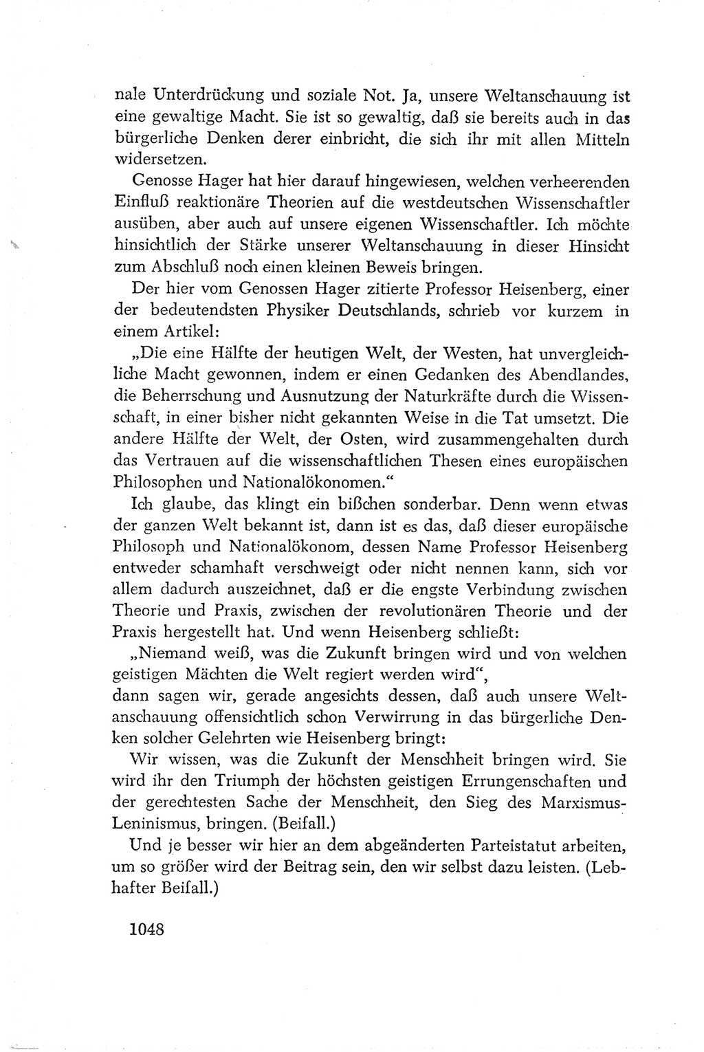 Protokoll der Verhandlungen des Ⅳ. Parteitages der Sozialistischen Einheitspartei Deutschlands (SED) [Deutsche Demokratische Republik (DDR)] 1954, Seite 1048