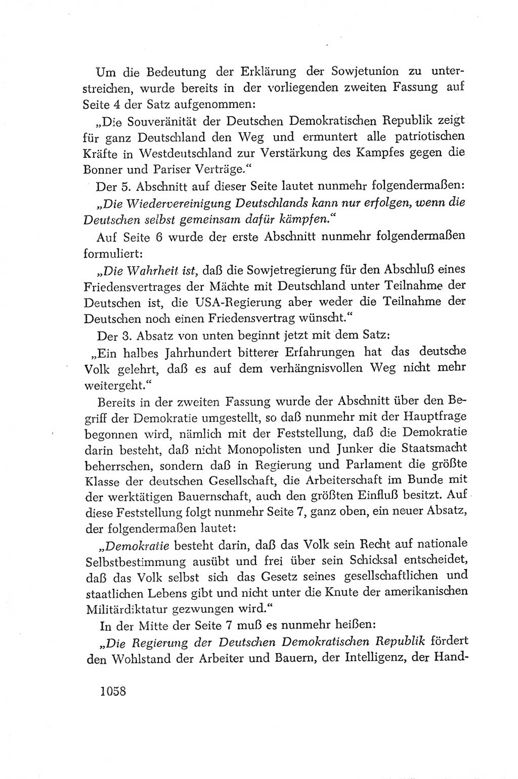 Protokoll der Verhandlungen des Ⅳ. Parteitages der Sozialistischen Einheitspartei Deutschlands (SED) [Deutsche Demokratische Republik (DDR)] 1954, Seite 1058