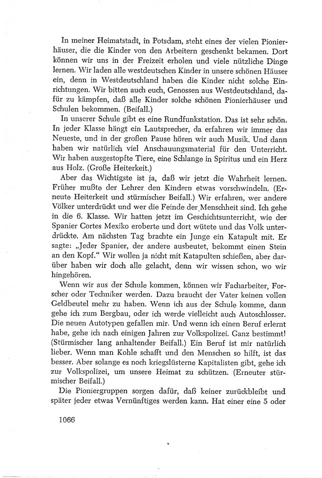 Protokoll der Verhandlungen des Ⅳ. Parteitages der Sozialistischen Einheitspartei Deutschlands (SED) [Deutsche Demokratische Republik (DDR)] 1954, Seite 1066