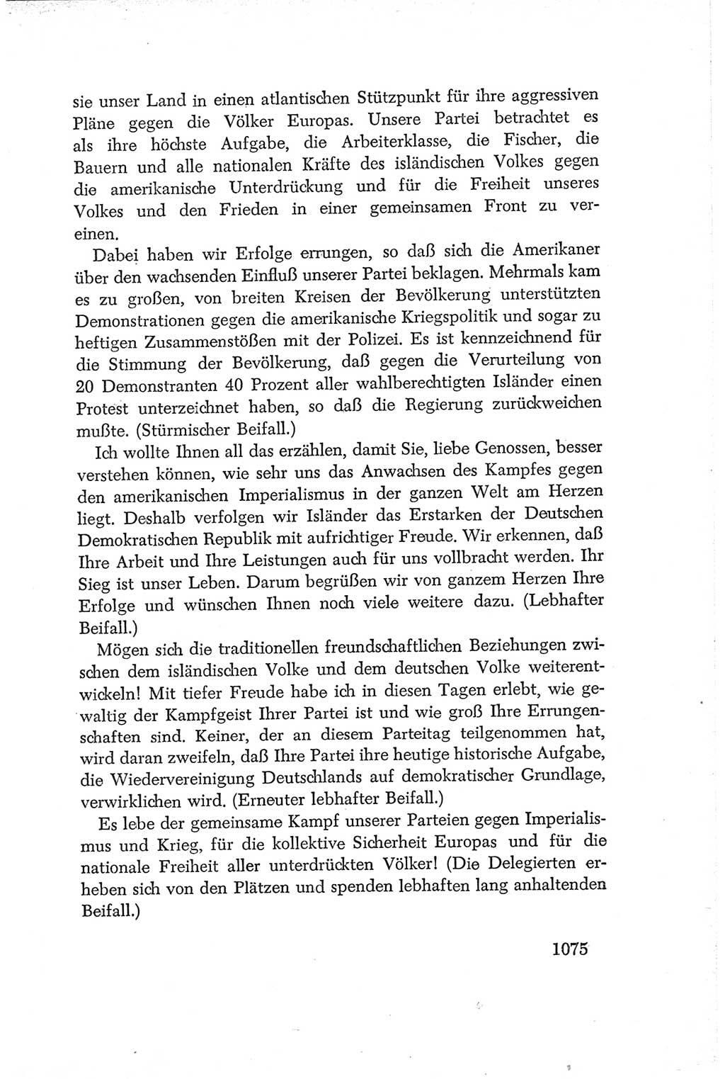 Protokoll der Verhandlungen des Ⅳ. Parteitages der Sozialistischen Einheitspartei Deutschlands (SED) [Deutsche Demokratische Republik (DDR)] 1954, Seite 1075