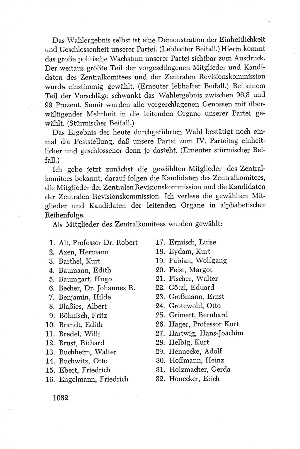 Protokoll der Verhandlungen des Ⅳ. Parteitages der Sozialistischen Einheitspartei Deutschlands (SED) [Deutsche Demokratische Republik (DDR)] 1954, Seite 1082