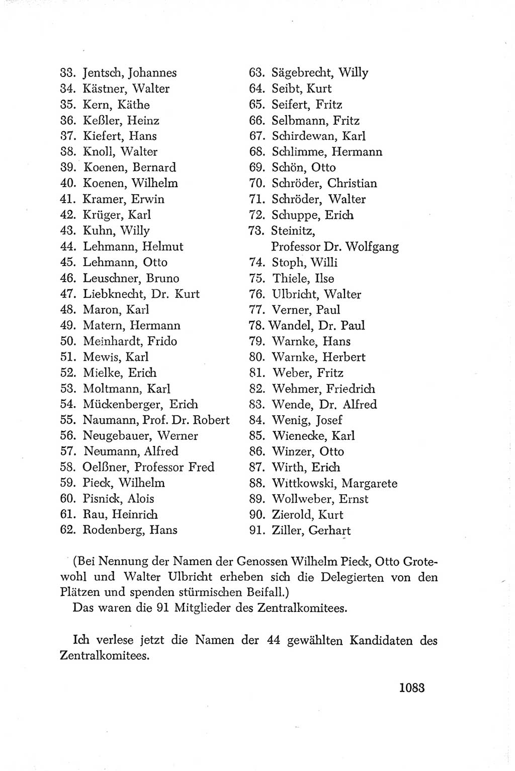 Protokoll der Verhandlungen des Ⅳ. Parteitages der Sozialistischen Einheitspartei Deutschlands (SED) [Deutsche Demokratische Republik (DDR)] 1954, Seite 1083