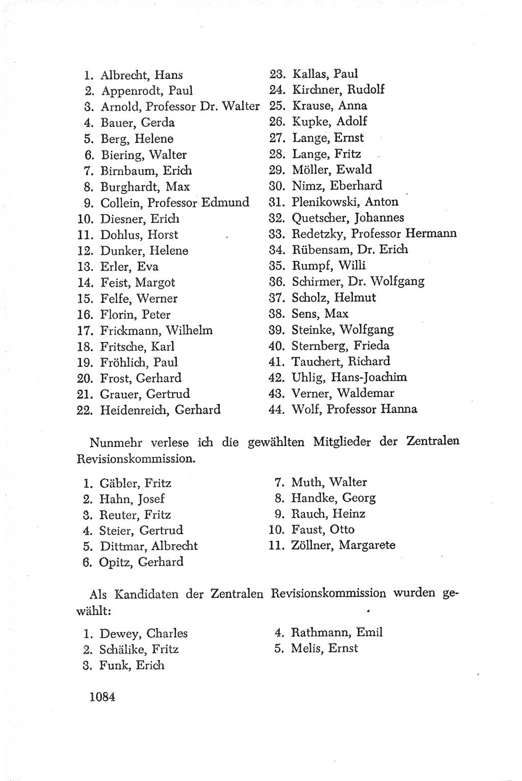 Protokoll der Verhandlungen des Ⅳ. Parteitages der Sozialistischen Einheitspartei Deutschlands (SED) [Deutsche Demokratische Republik (DDR)] 1954, Seite 1084