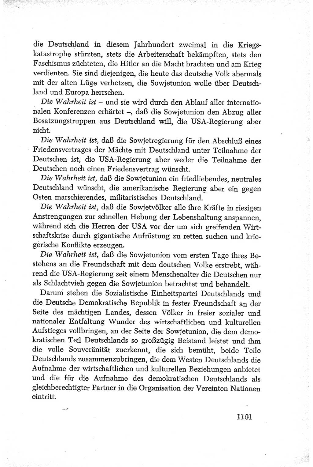 Protokoll der Verhandlungen des Ⅳ. Parteitages der Sozialistischen Einheitspartei Deutschlands (SED) [Deutsche Demokratische Republik (DDR)] 1954, Seite 1101