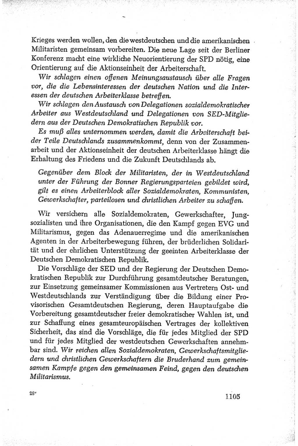 Protokoll der Verhandlungen des Ⅳ. Parteitages der Sozialistischen Einheitspartei Deutschlands (SED) [Deutsche Demokratische Republik (DDR)] 1954, Seite 1105