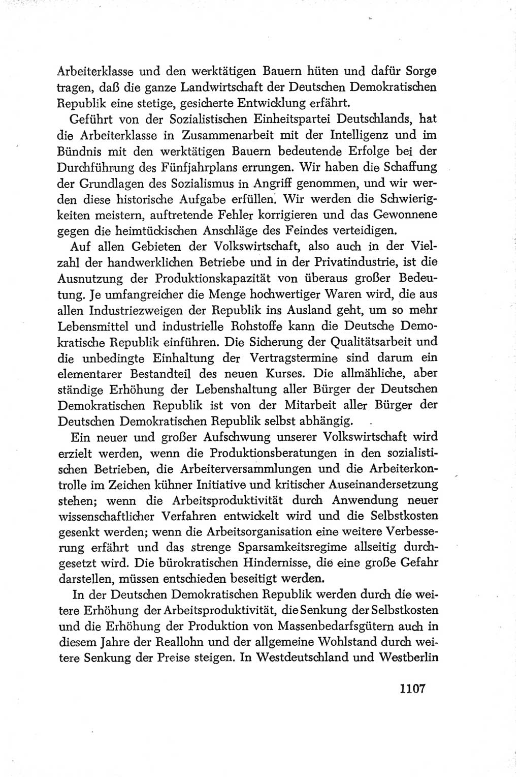 Protokoll der Verhandlungen des Ⅳ. Parteitages der Sozialistischen Einheitspartei Deutschlands (SED) [Deutsche Demokratische Republik (DDR)] 1954, Seite 1107