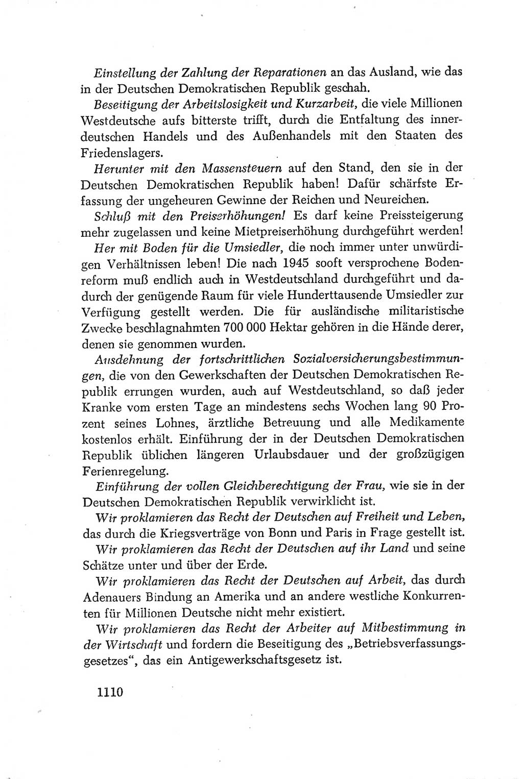 Protokoll der Verhandlungen des Ⅳ. Parteitages der Sozialistischen Einheitspartei Deutschlands (SED) [Deutsche Demokratische Republik (DDR)] 1954, Seite 1110
