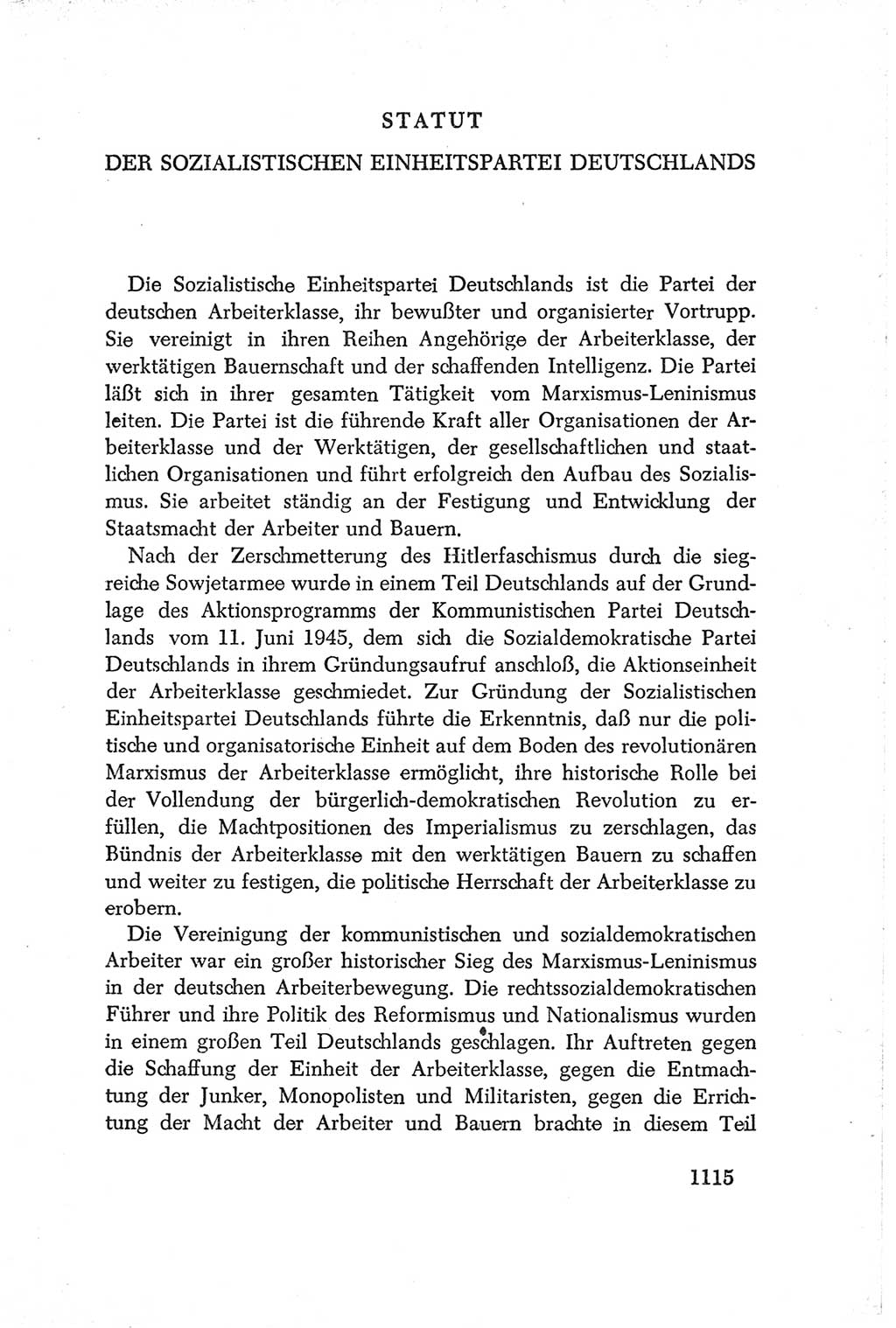 Protokoll der Verhandlungen des Ⅳ. Parteitages der Sozialistischen Einheitspartei Deutschlands (SED) [Deutsche Demokratische Republik (DDR)] 1954, Seite 1115
