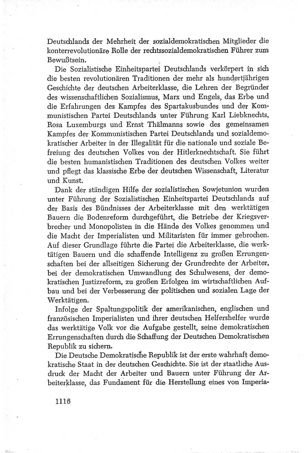 Protokoll der Verhandlungen des Ⅳ. Parteitages der Sozialistischen Einheitspartei Deutschlands (SED) [Deutsche Demokratische Republik (DDR)] 1954, Seite 1116