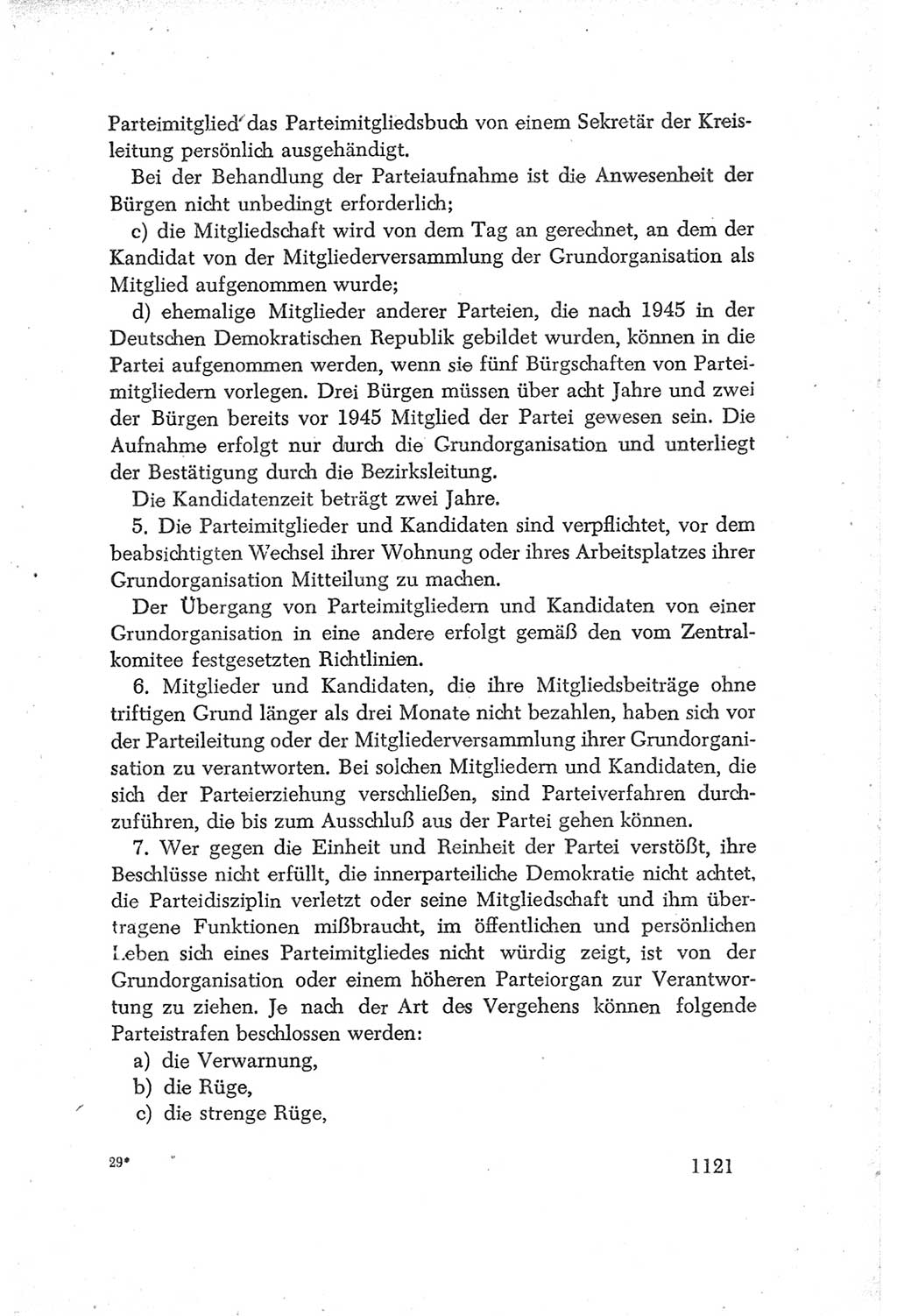Protokoll der Verhandlungen des Ⅳ. Parteitages der Sozialistischen Einheitspartei Deutschlands (SED) [Deutsche Demokratische Republik (DDR)] 1954, Seite 1121
