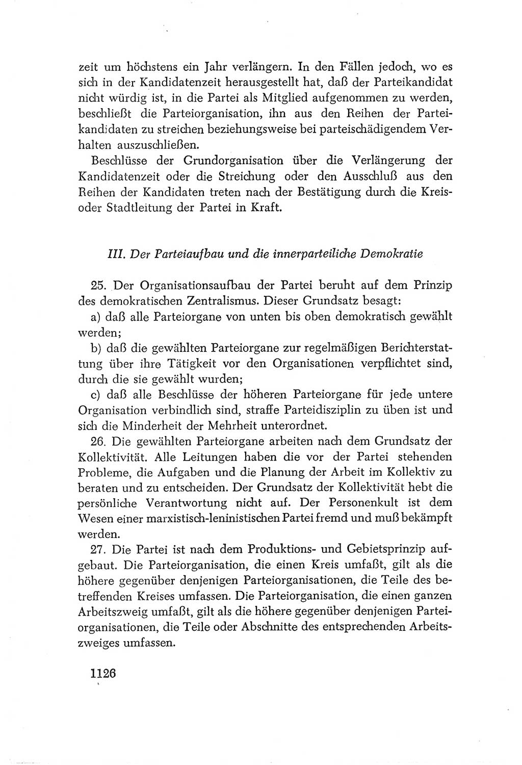 Protokoll der Verhandlungen des Ⅳ. Parteitages der Sozialistischen Einheitspartei Deutschlands (SED) [Deutsche Demokratische Republik (DDR)] 1954, Seite 1126