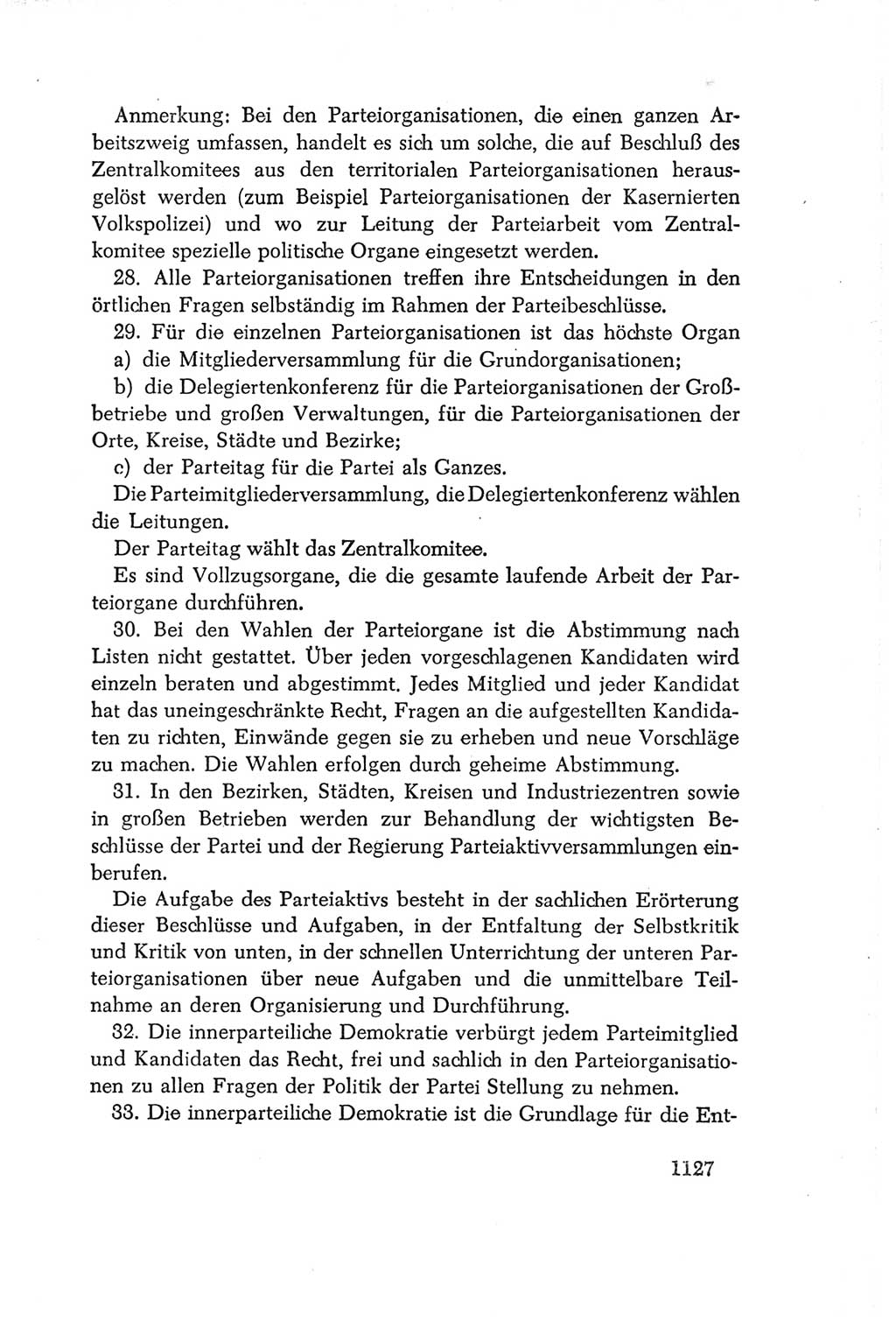 Protokoll der Verhandlungen des Ⅳ. Parteitages der Sozialistischen Einheitspartei Deutschlands (SED) [Deutsche Demokratische Republik (DDR)] 1954, Seite 1127