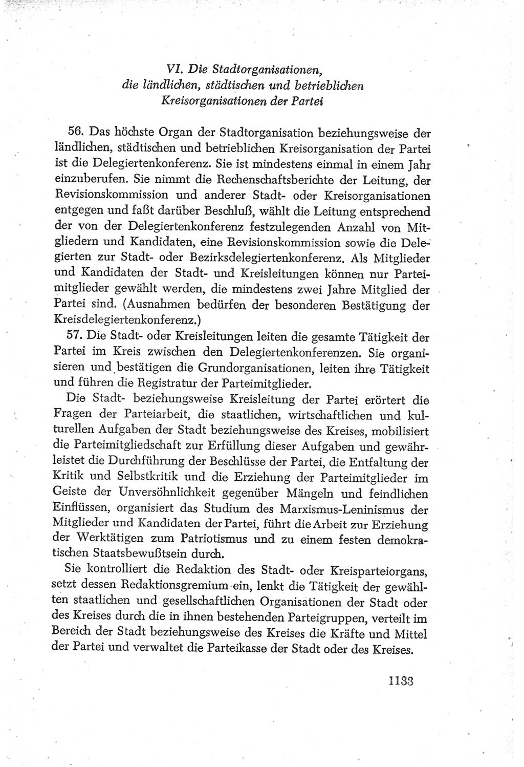 Protokoll der Verhandlungen des Ⅳ. Parteitages der Sozialistischen Einheitspartei Deutschlands (SED) [Deutsche Demokratische Republik (DDR)] 1954, Seite 1133