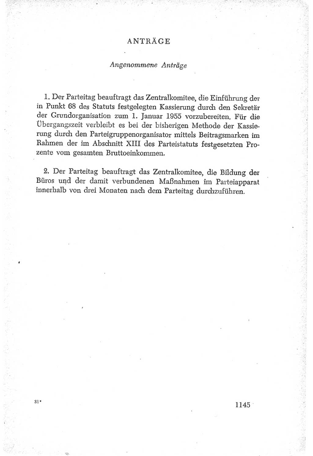 Protokoll der Verhandlungen des Ⅳ. Parteitages der Sozialistischen Einheitspartei Deutschlands (SED) [Deutsche Demokratische Republik (DDR)] 1954, Seite 1145