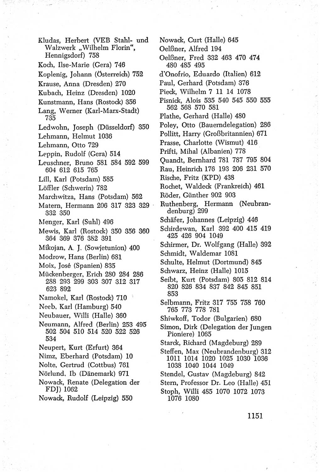 Protokoll der Verhandlungen des Ⅳ. Parteitages der Sozialistischen Einheitspartei Deutschlands (SED) [Deutsche Demokratische Republik (DDR)] 1954, Seite 1151