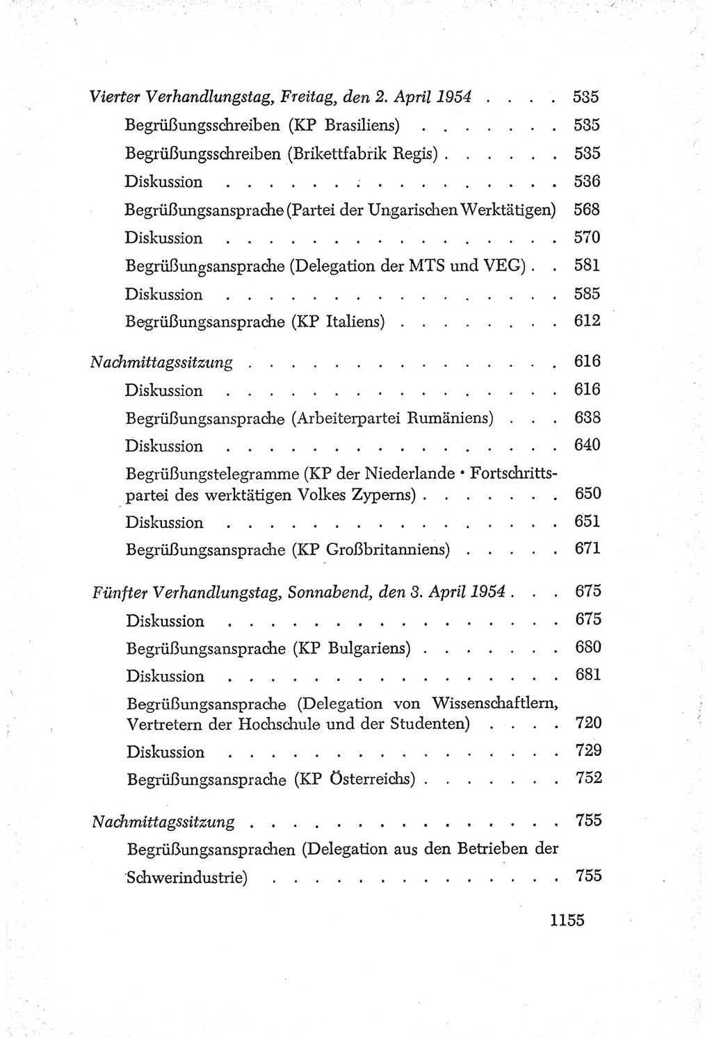 Protokoll der Verhandlungen des Ⅳ. Parteitages der Sozialistischen Einheitspartei Deutschlands (SED) [Deutsche Demokratische Republik (DDR)] 1954, Seite 1155