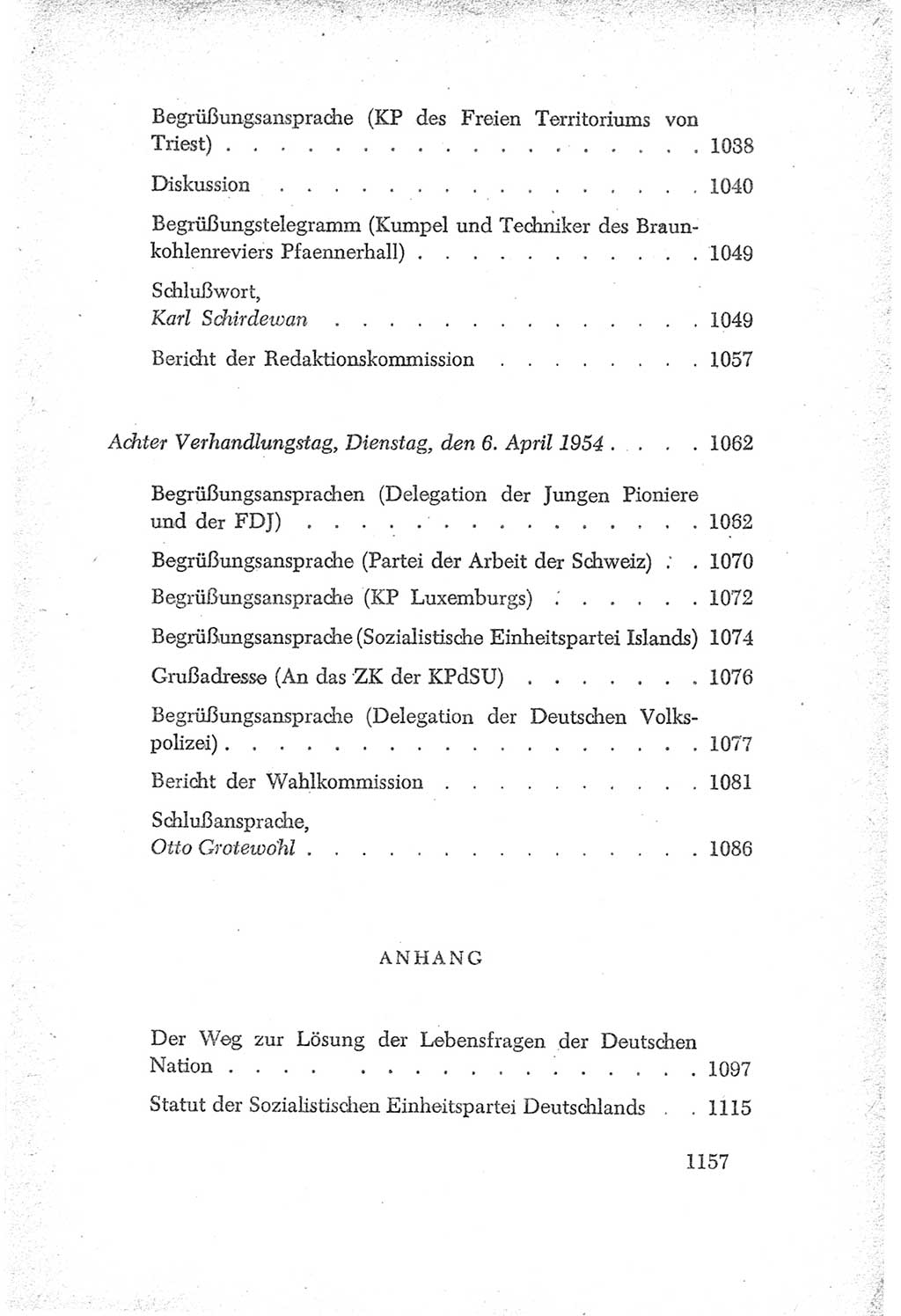 Protokoll der Verhandlungen des Ⅳ. Parteitages der Sozialistischen Einheitspartei Deutschlands (SED) [Deutsche Demokratische Republik (DDR)] 1954, Seite 1157