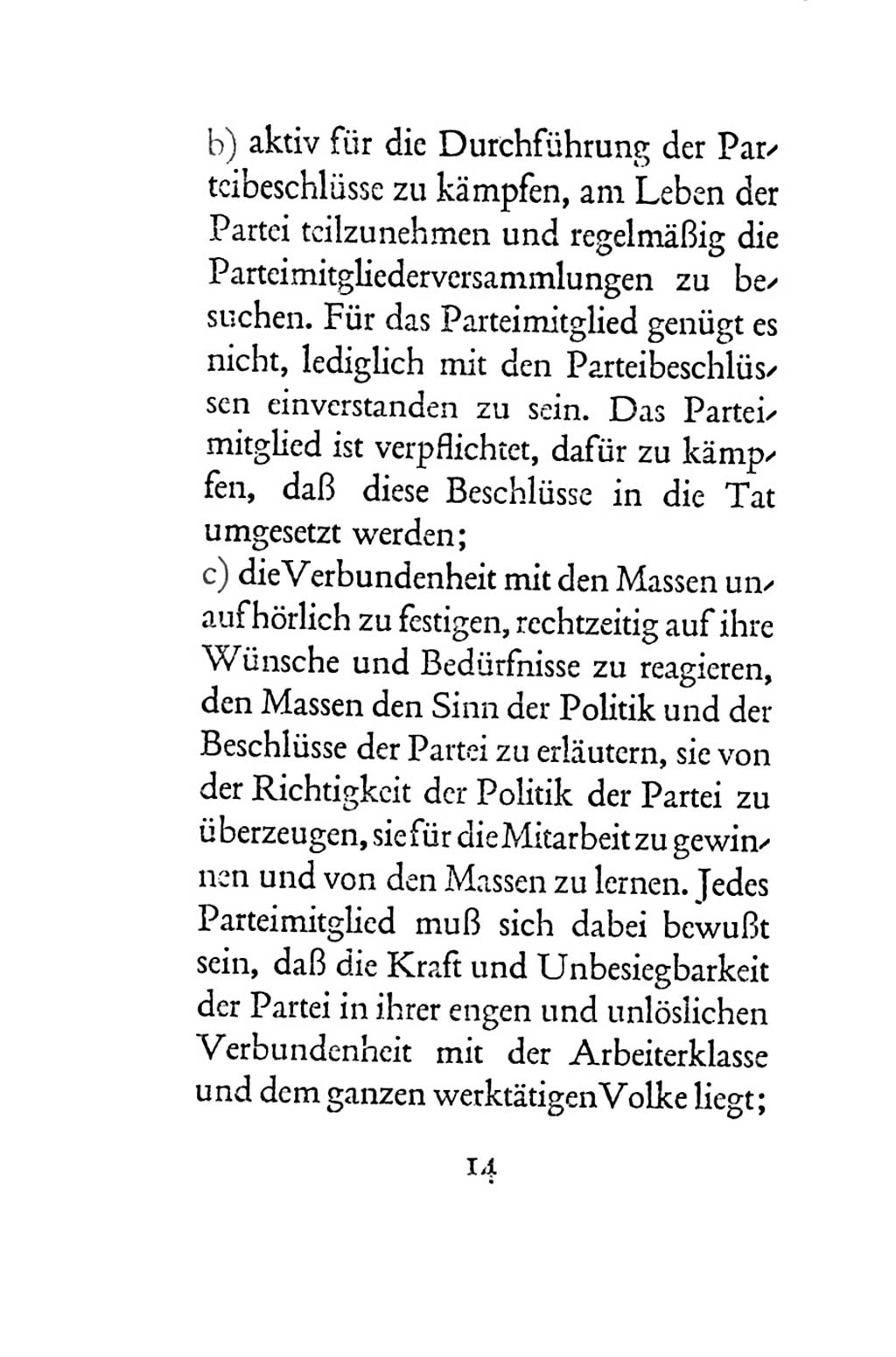 Statut der Sozialistischen Einheitspartei Deutschlands (SED) 1954, Seite 14