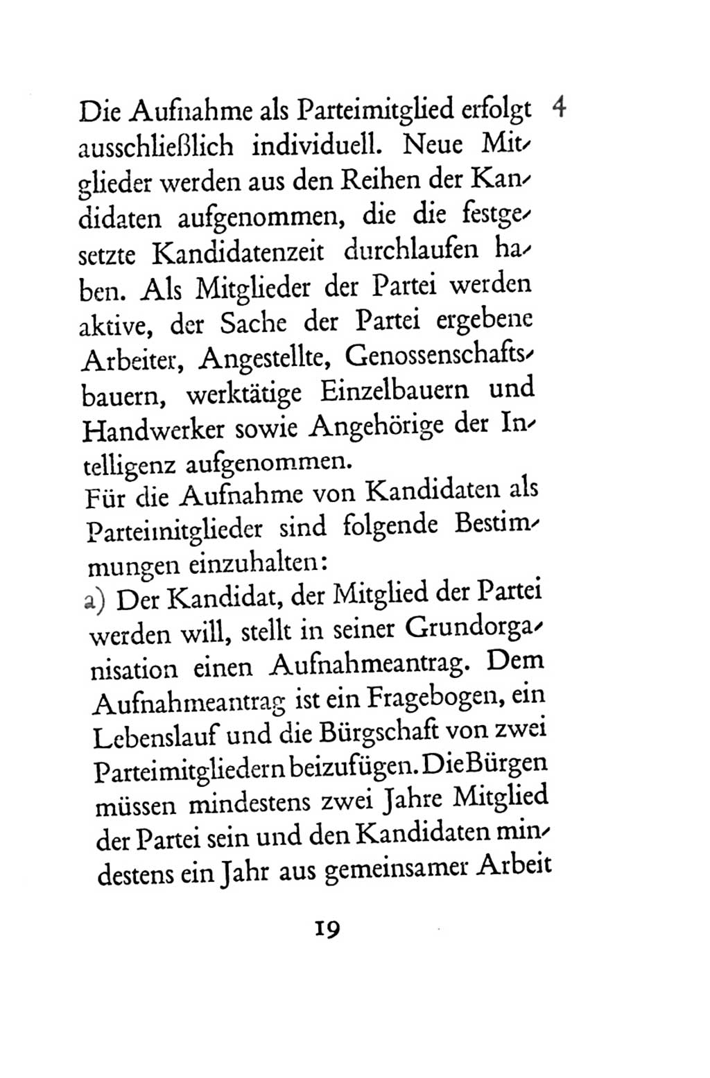 Statut der Sozialistischen Einheitspartei Deutschlands (SED) 1954, Seite 19