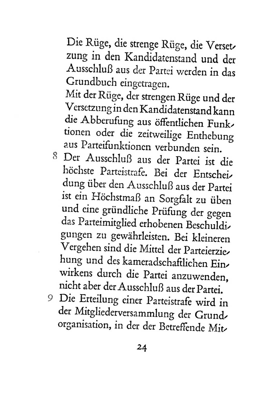 Statut der Sozialistischen Einheitspartei Deutschlands (SED) 1954, Seite 24