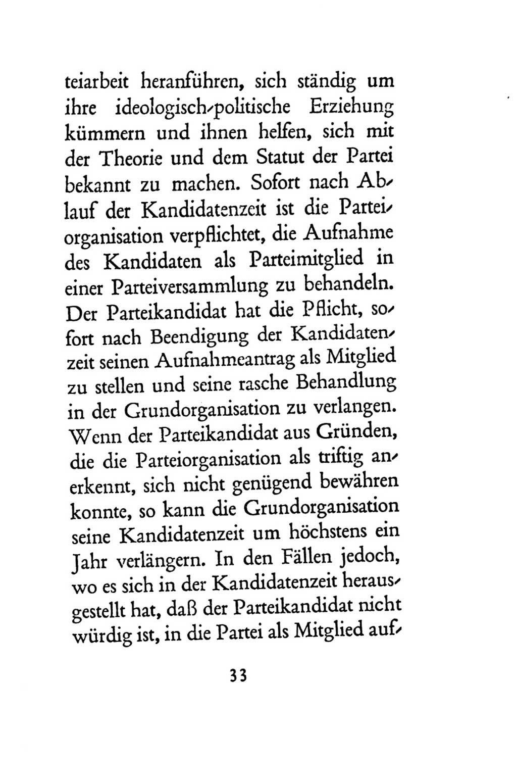 Statut der Sozialistischen Einheitspartei Deutschlands (SED) 1954, Seite 33