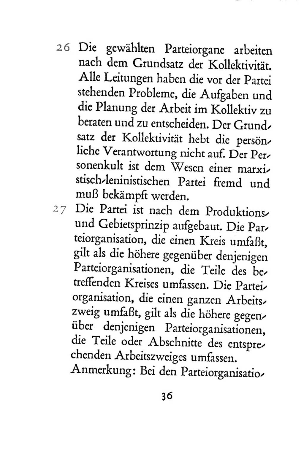 Statut der Sozialistischen Einheitspartei Deutschlands (SED) 1954, Seite 36