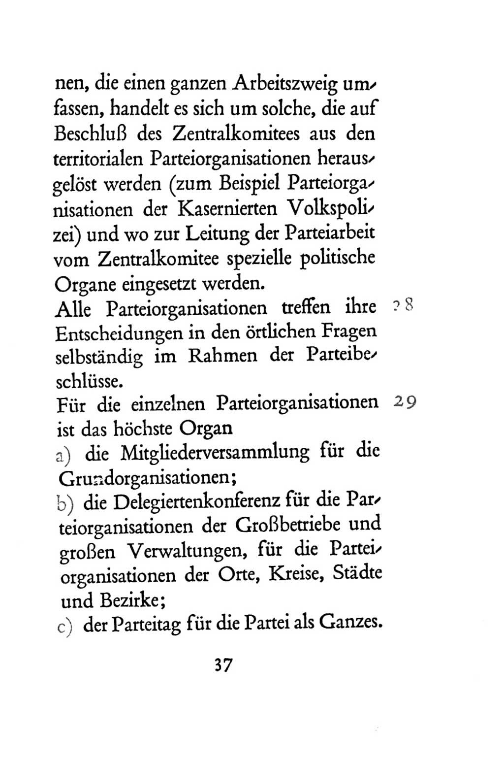 Statut der Sozialistischen Einheitspartei Deutschlands (SED) 1954, Seite 37