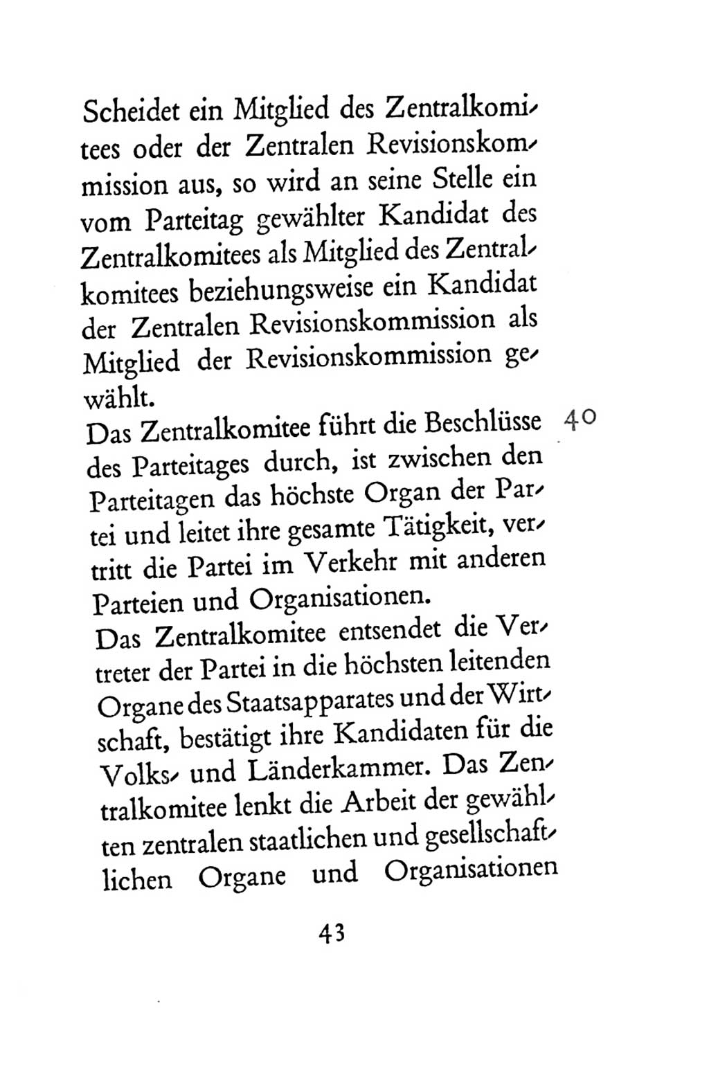 Statut der Sozialistischen Einheitspartei Deutschlands (SED) 1954, Seite 43