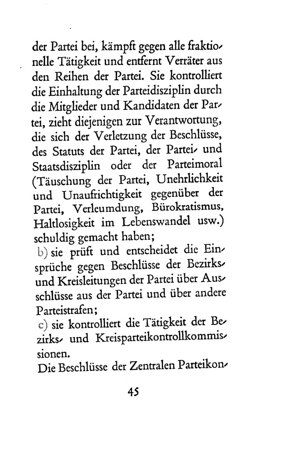 Statut der Sozialistischen Einheitspartei Deutschlands (SED) 1954, Seite 45