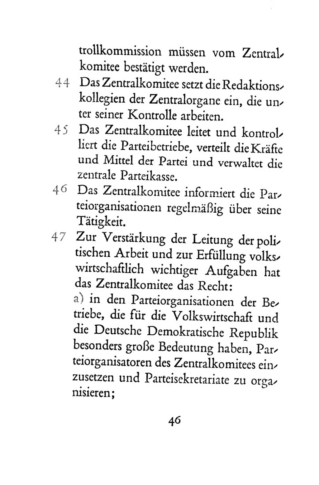 Statut der Sozialistischen Einheitspartei Deutschlands (SED) 1954, Seite 46