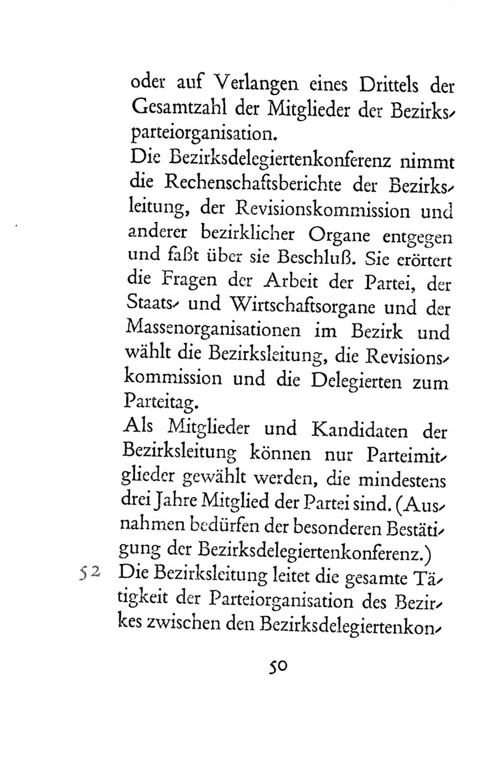 Statut der Sozialistischen Einheitspartei Deutschlands (SED) 1954, Seite 50