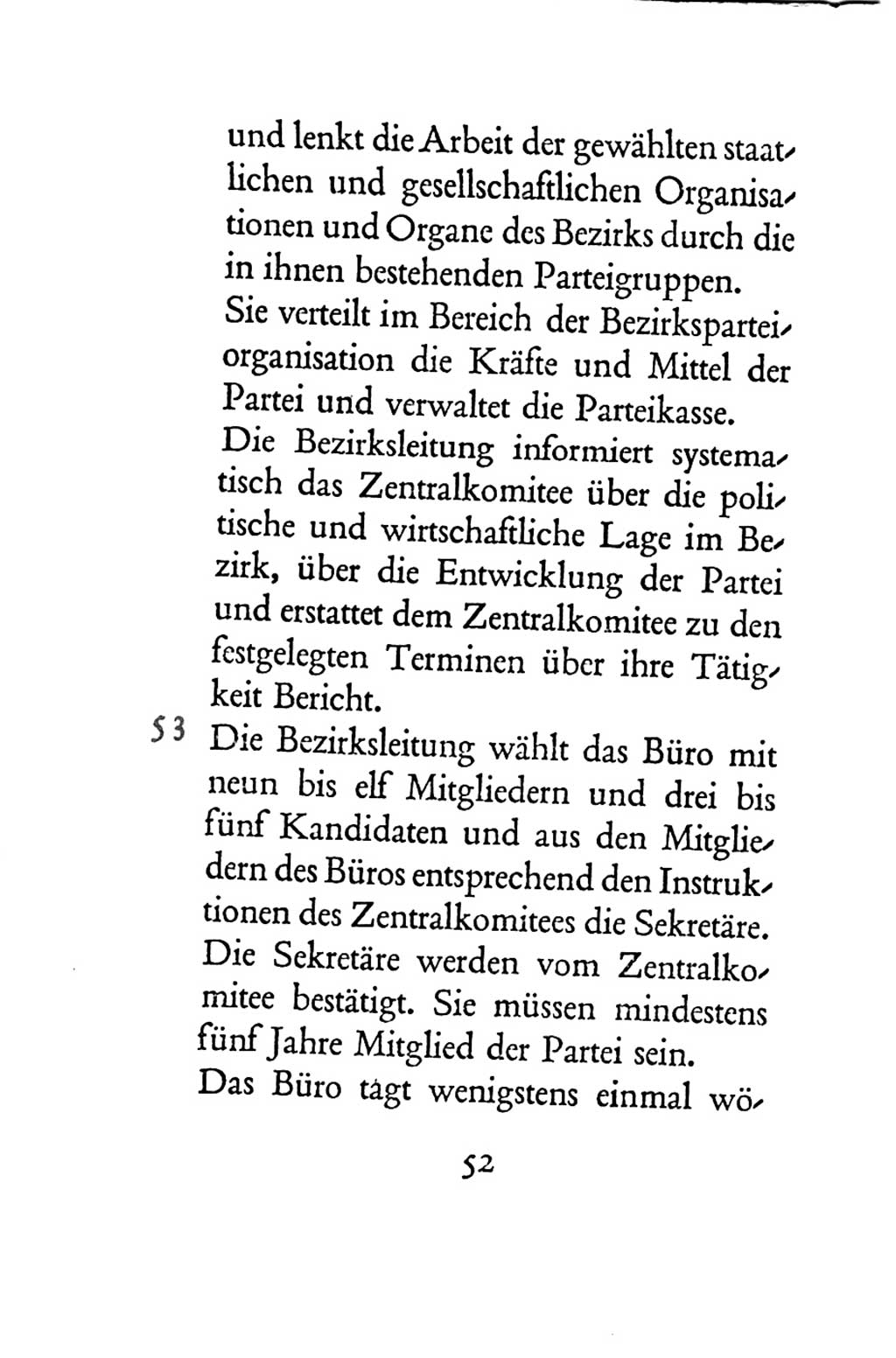 Statut der Sozialistischen Einheitspartei Deutschlands (SED) 1954, Seite 52