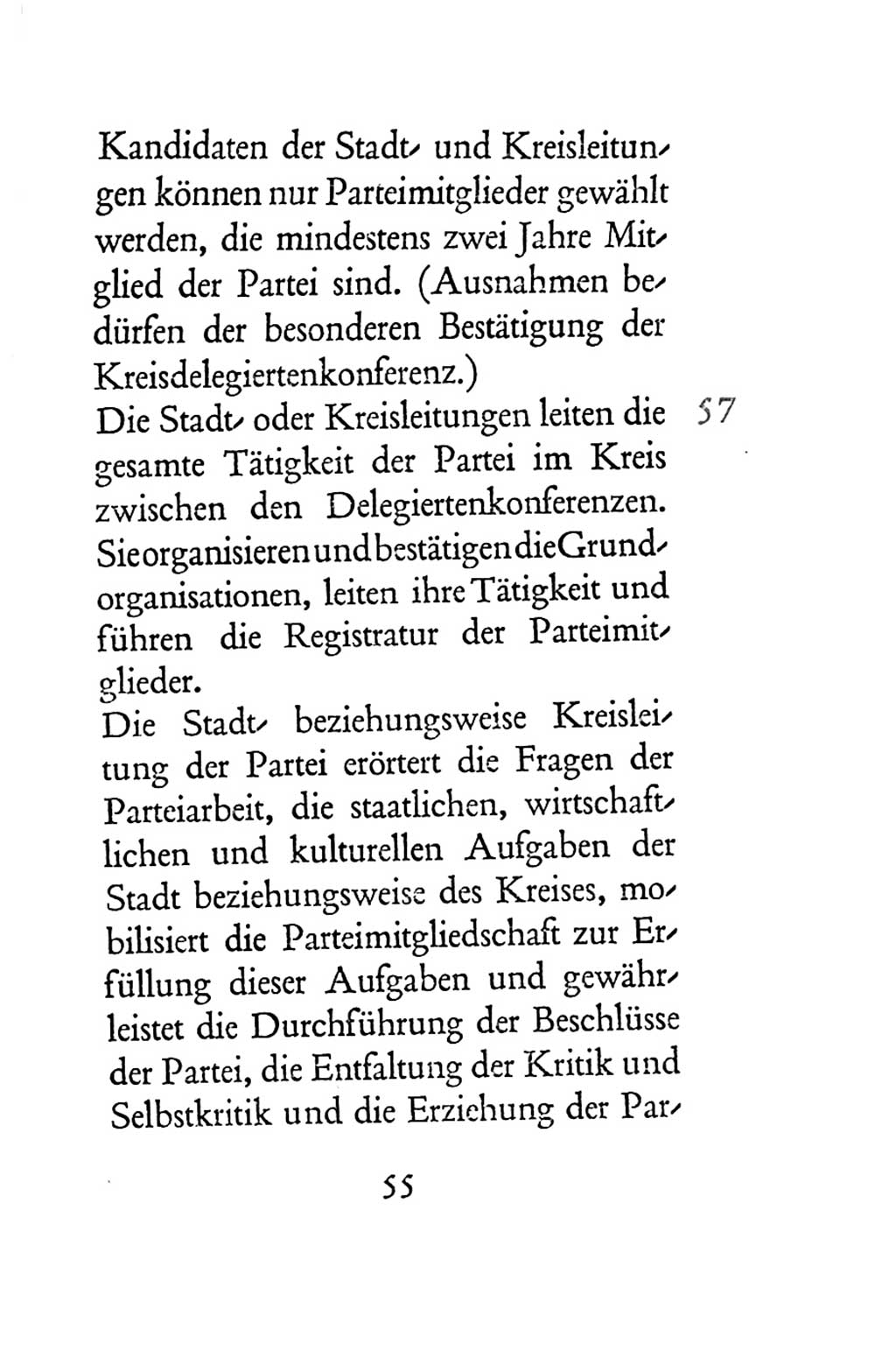 Statut der Sozialistischen Einheitspartei Deutschlands (SED) 1954, Seite 55