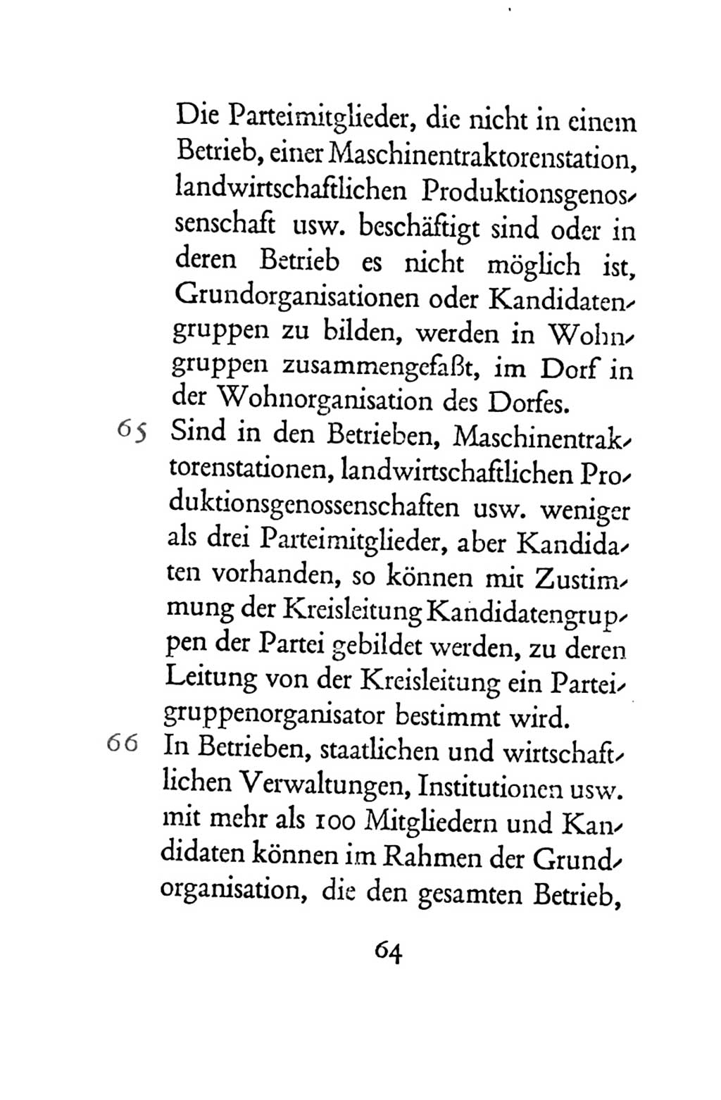 Statut der Sozialistischen Einheitspartei Deutschlands (SED) 1954, Seite 64