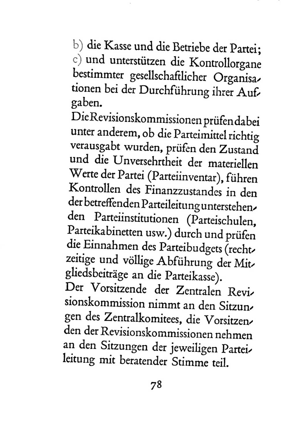 Statut der Sozialistischen Einheitspartei Deutschlands (SED) 1954, Seite 78