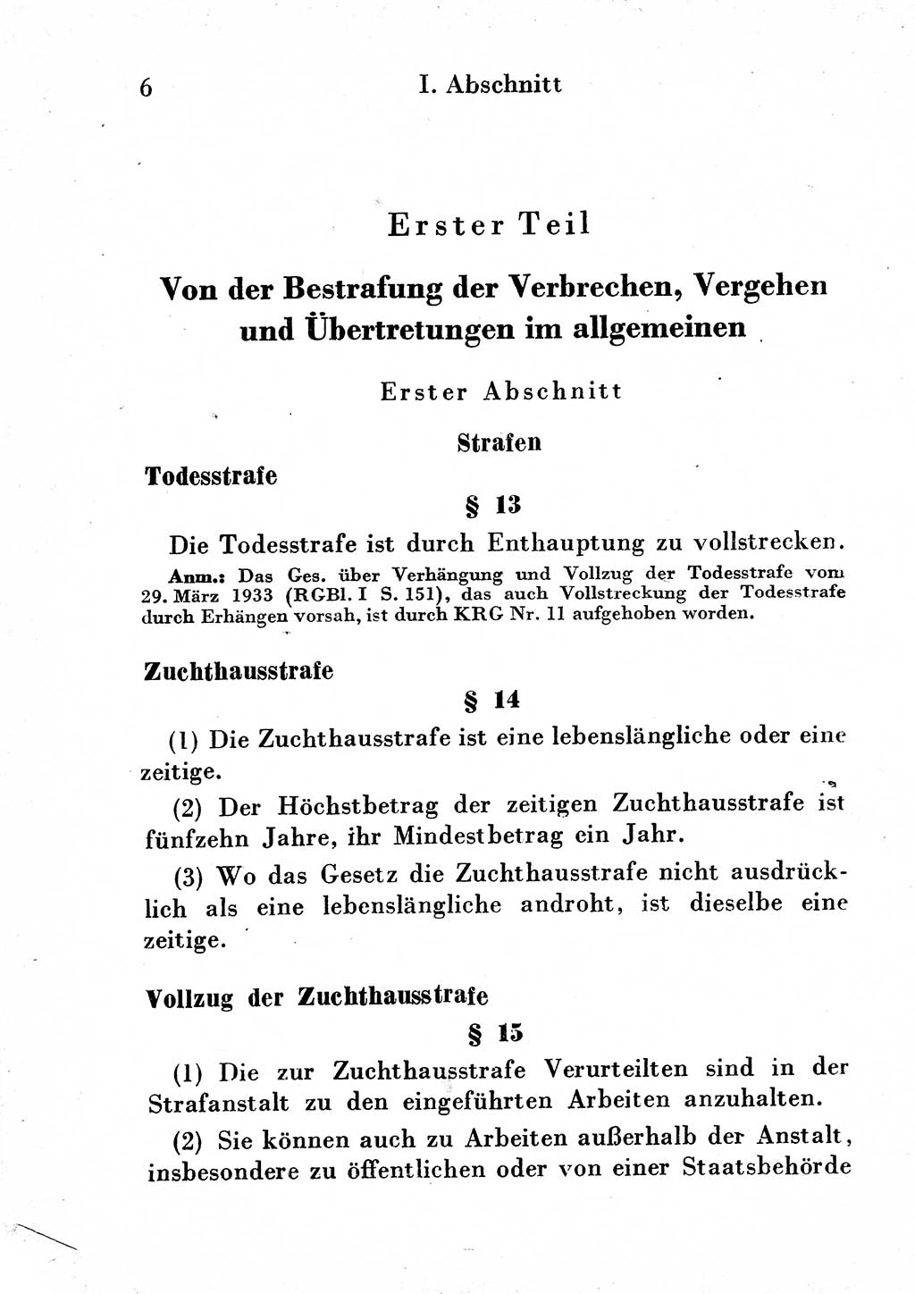 Strafgesetzbuch (StGB) und andere Strafgesetze [Deutsche Demokratische Republik (DDR)] 1954, Seite 6 (StGB Strafges. DDR 1954, S. 6)