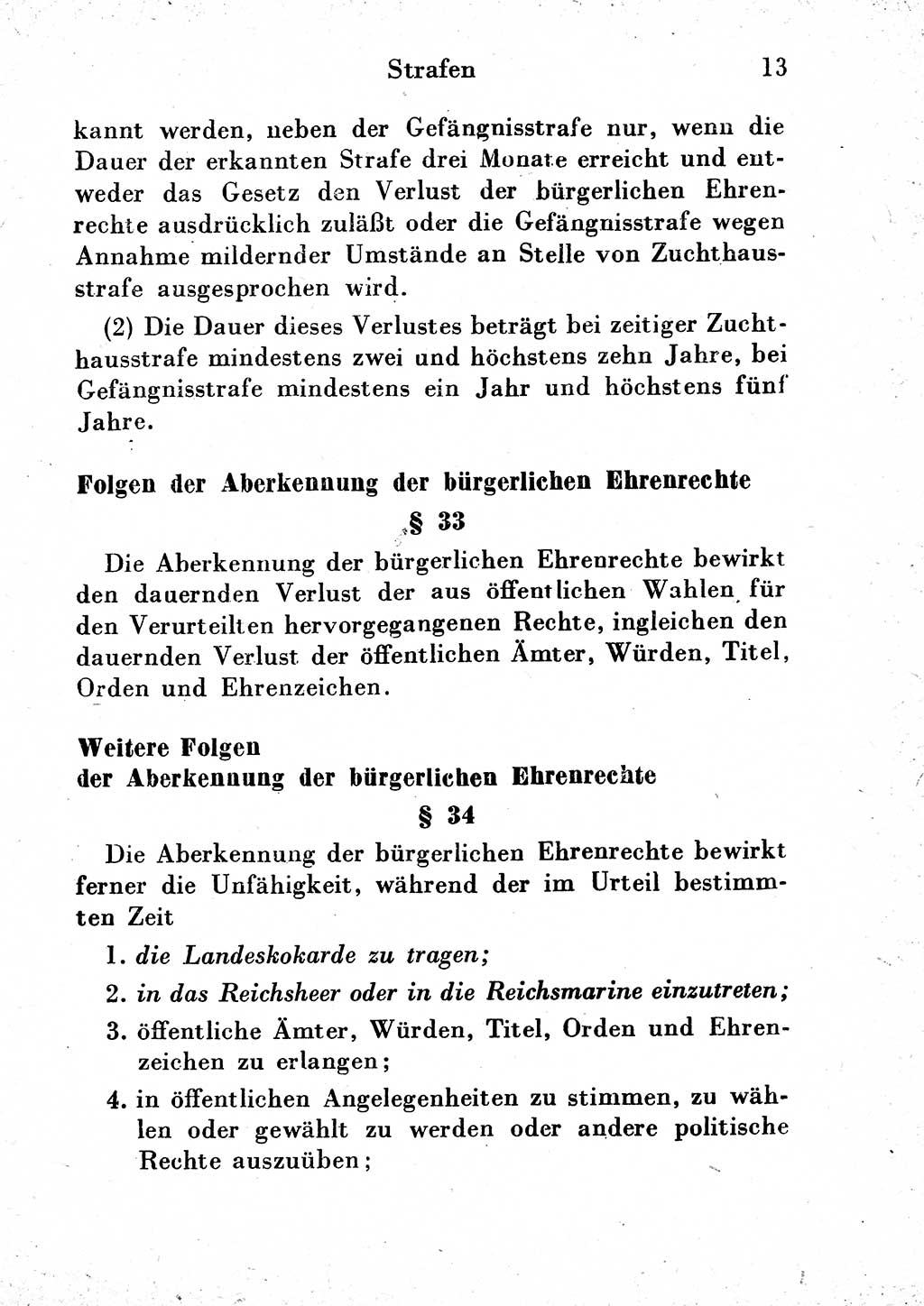 Strafgesetzbuch (StGB) und andere Strafgesetze [Deutsche Demokratische Republik (DDR)] 1954, Seite 13 (StGB Strafges. DDR 1954, S. 13)