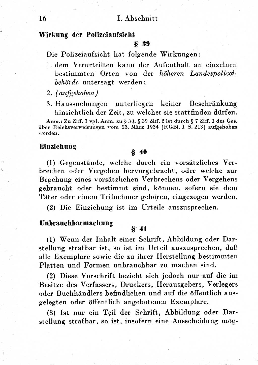 Strafgesetzbuch (StGB) und andere Strafgesetze [Deutsche Demokratische Republik (DDR)] 1954, Seite 16 (StGB Strafges. DDR 1954, S. 16)
