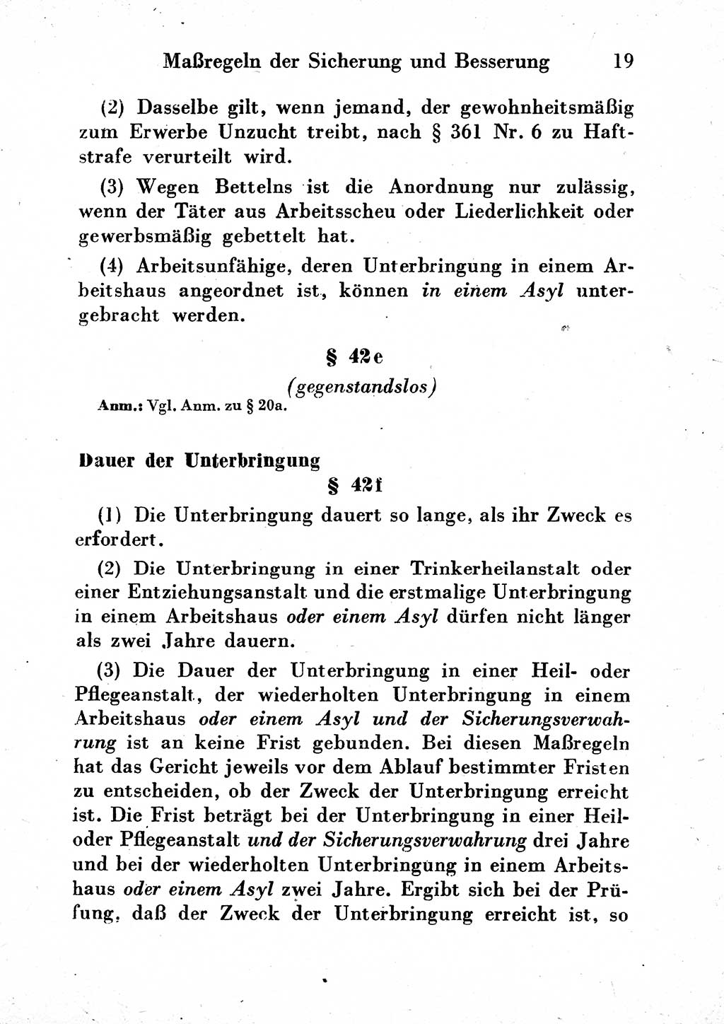 Strafgesetzbuch (StGB) und andere Strafgesetze [Deutsche Demokratische Republik (DDR)] 1954, Seite 19 (StGB Strafges. DDR 1954, S. 19)