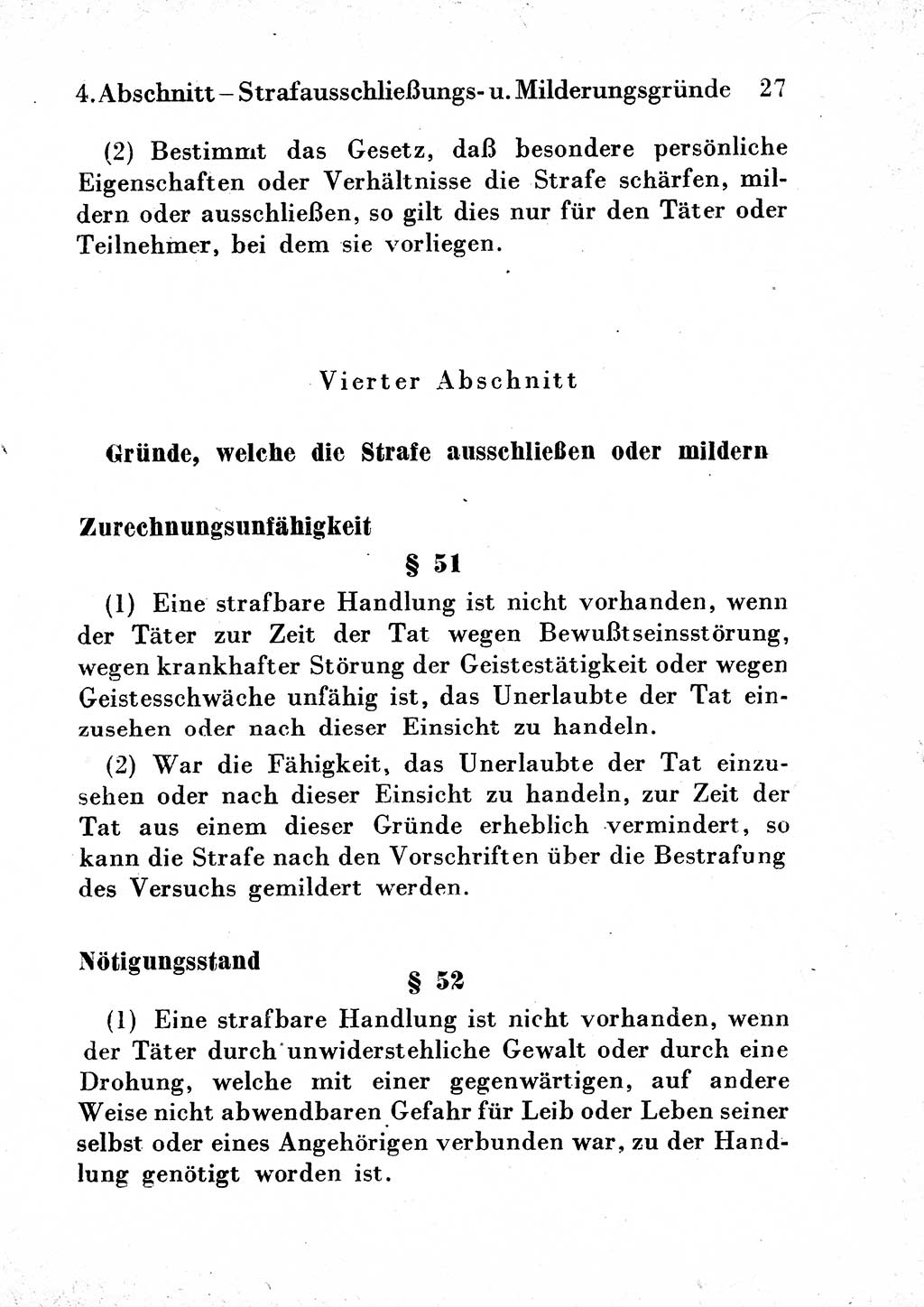 Strafgesetzbuch (StGB) und andere Strafgesetze [Deutsche Demokratische Republik (DDR)] 1954, Seite 27 (StGB Strafges. DDR 1954, S. 27)