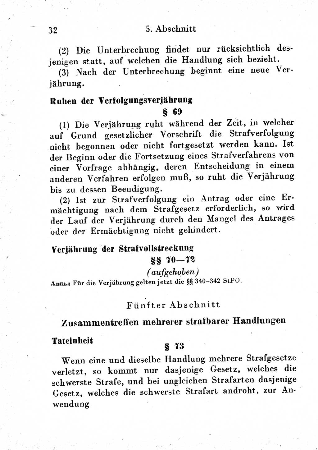 Strafgesetzbuch (StGB) und andere Strafgesetze [Deutsche Demokratische Republik (DDR)] 1954, Seite 32 (StGB Strafges. DDR 1954, S. 32)