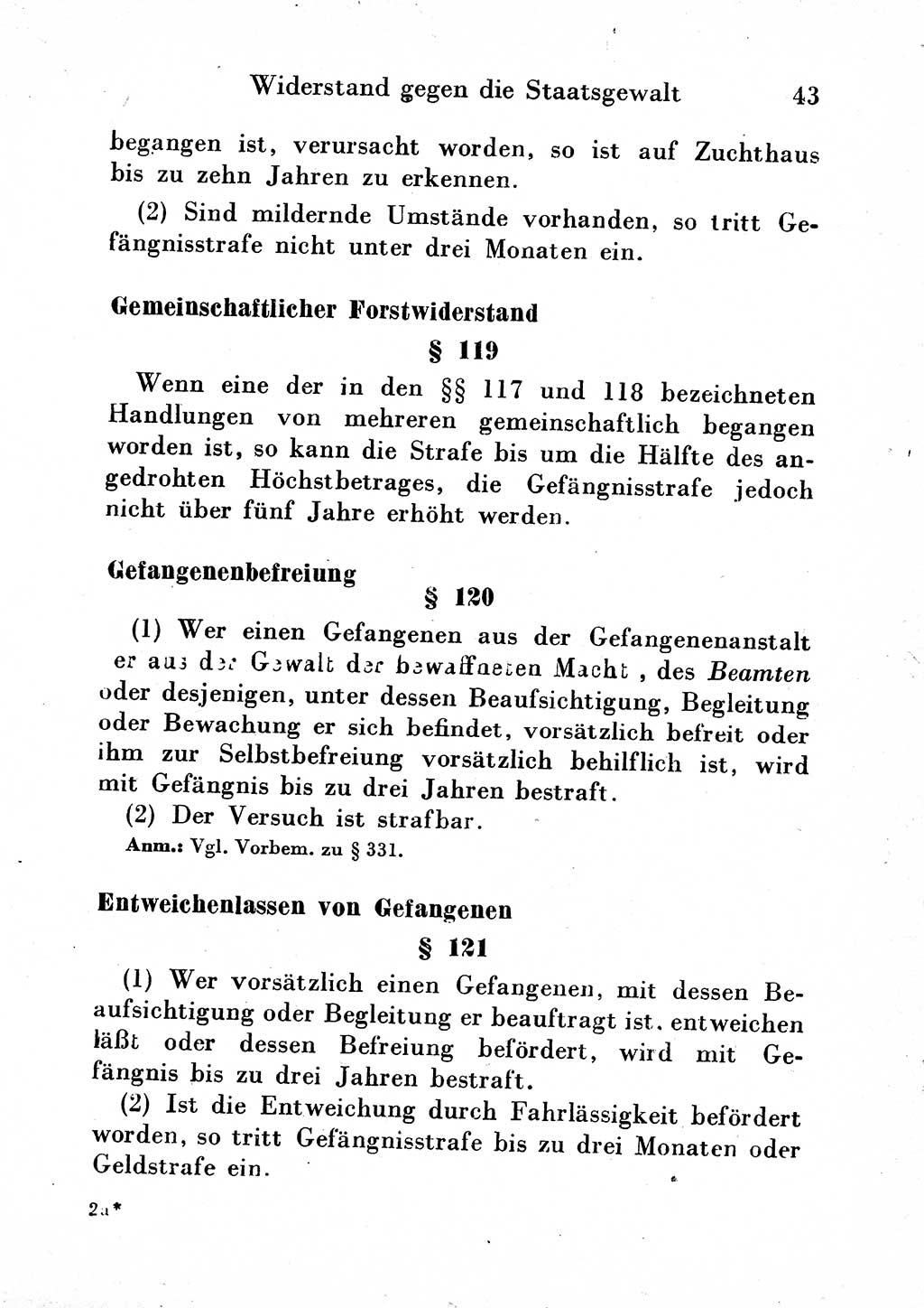 Strafgesetzbuch (StGB) und andere Strafgesetze [Deutsche Demokratische Republik (DDR)] 1954, Seite 43 (StGB Strafges. DDR 1954, S. 43)