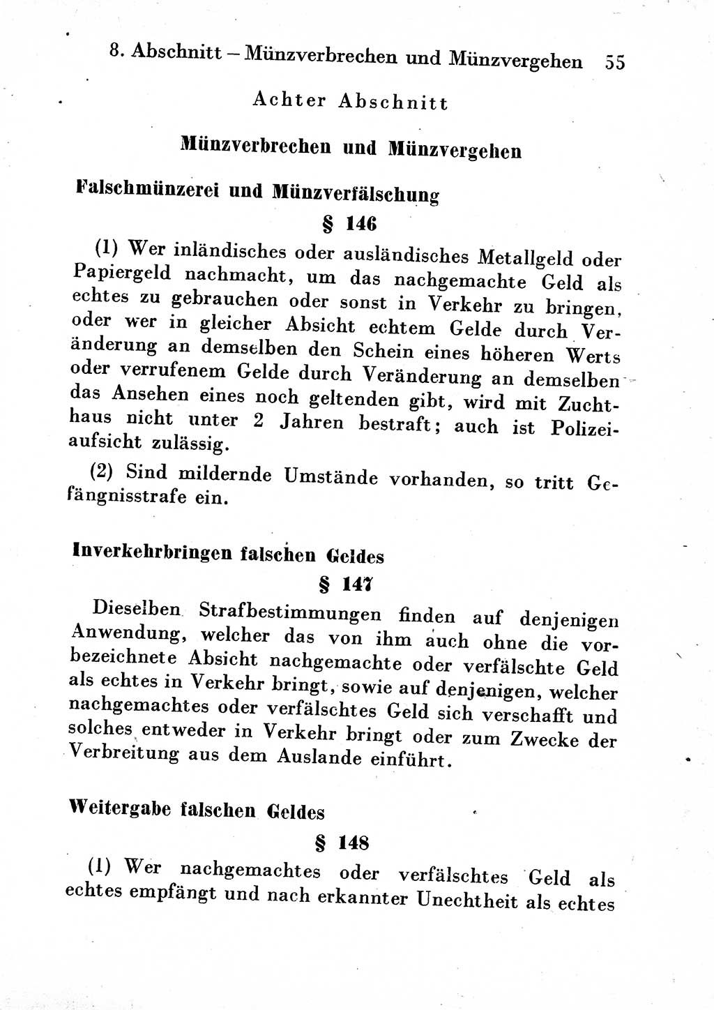 Strafgesetzbuch (StGB) und andere Strafgesetze [Deutsche Demokratische Republik (DDR)] 1954, Seite 55 (StGB Strafges. DDR 1954, S. 55)
