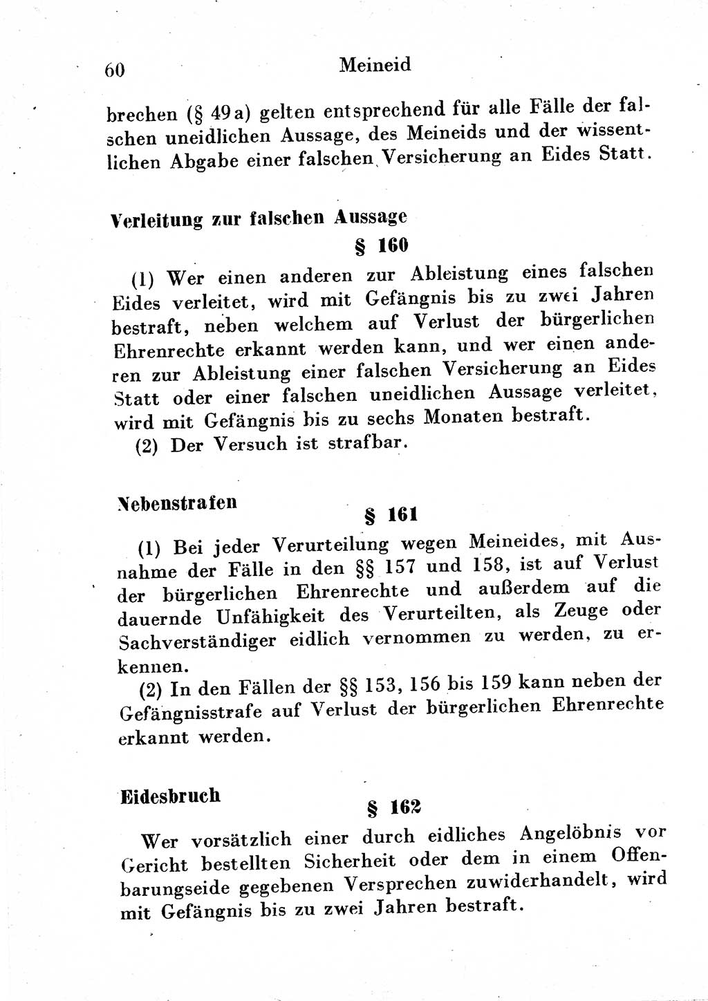 Strafgesetzbuch (StGB) und andere Strafgesetze [Deutsche Demokratische Republik (DDR)] 1954, Seite 60 (StGB Strafges. DDR 1954, S. 60)