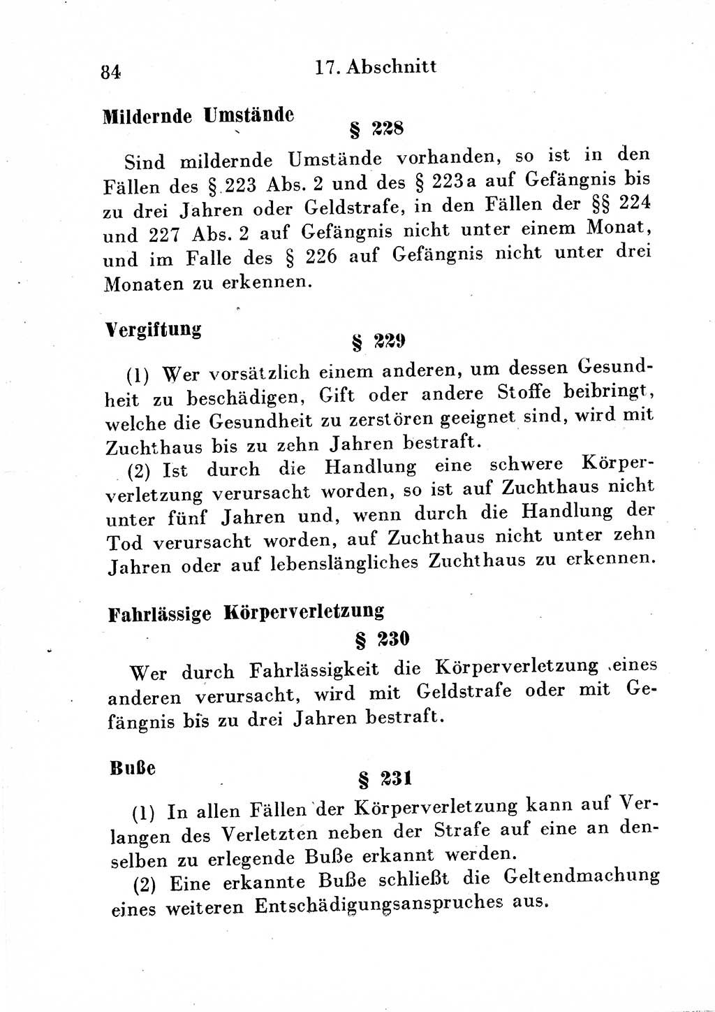 Strafgesetzbuch (StGB) und andere Strafgesetze [Deutsche Demokratische Republik (DDR)] 1954, Seite 84 (StGB Strafges. DDR 1954, S. 84)