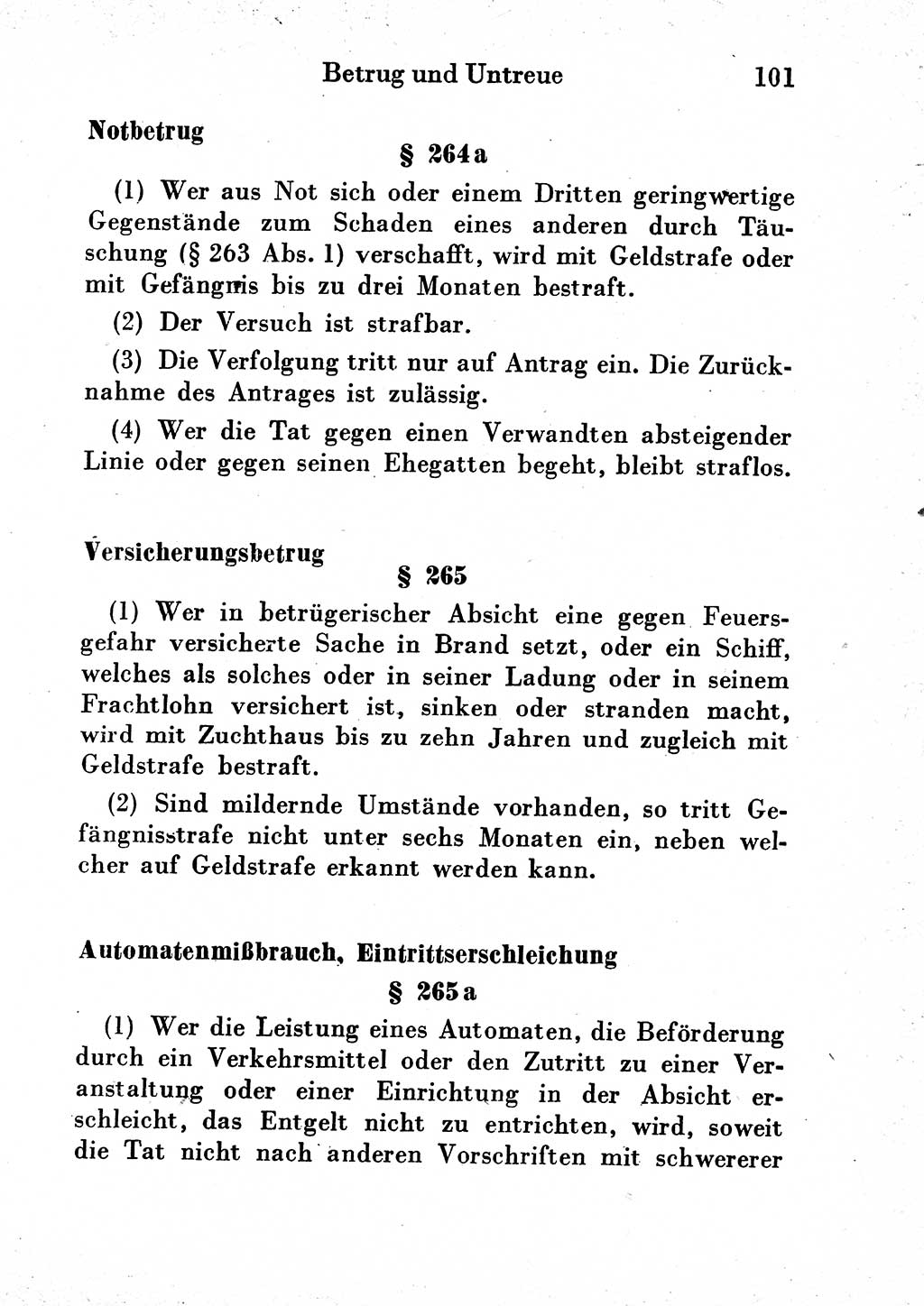 Strafgesetzbuch (StGB) und andere Strafgesetze [Deutsche Demokratische Republik (DDR)] 1954, Seite 101 (StGB Strafges. DDR 1954, S. 101)