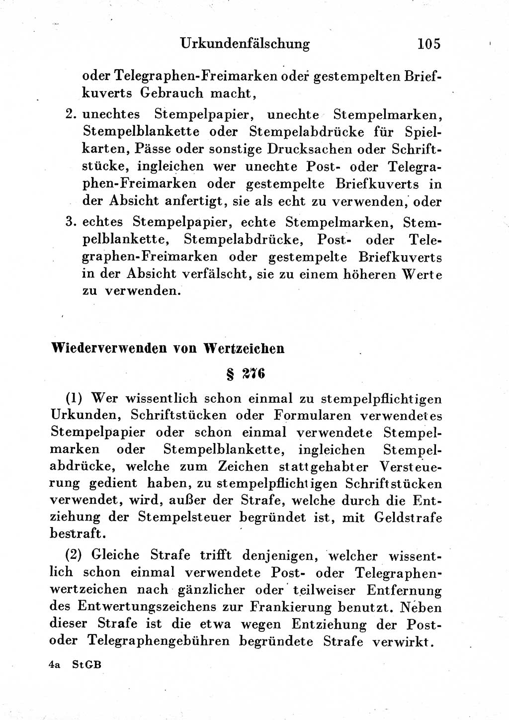 Strafgesetzbuch (StGB) und andere Strafgesetze [Deutsche Demokratische Republik (DDR)] 1954, Seite 105 (StGB Strafges. DDR 1954, S. 105)