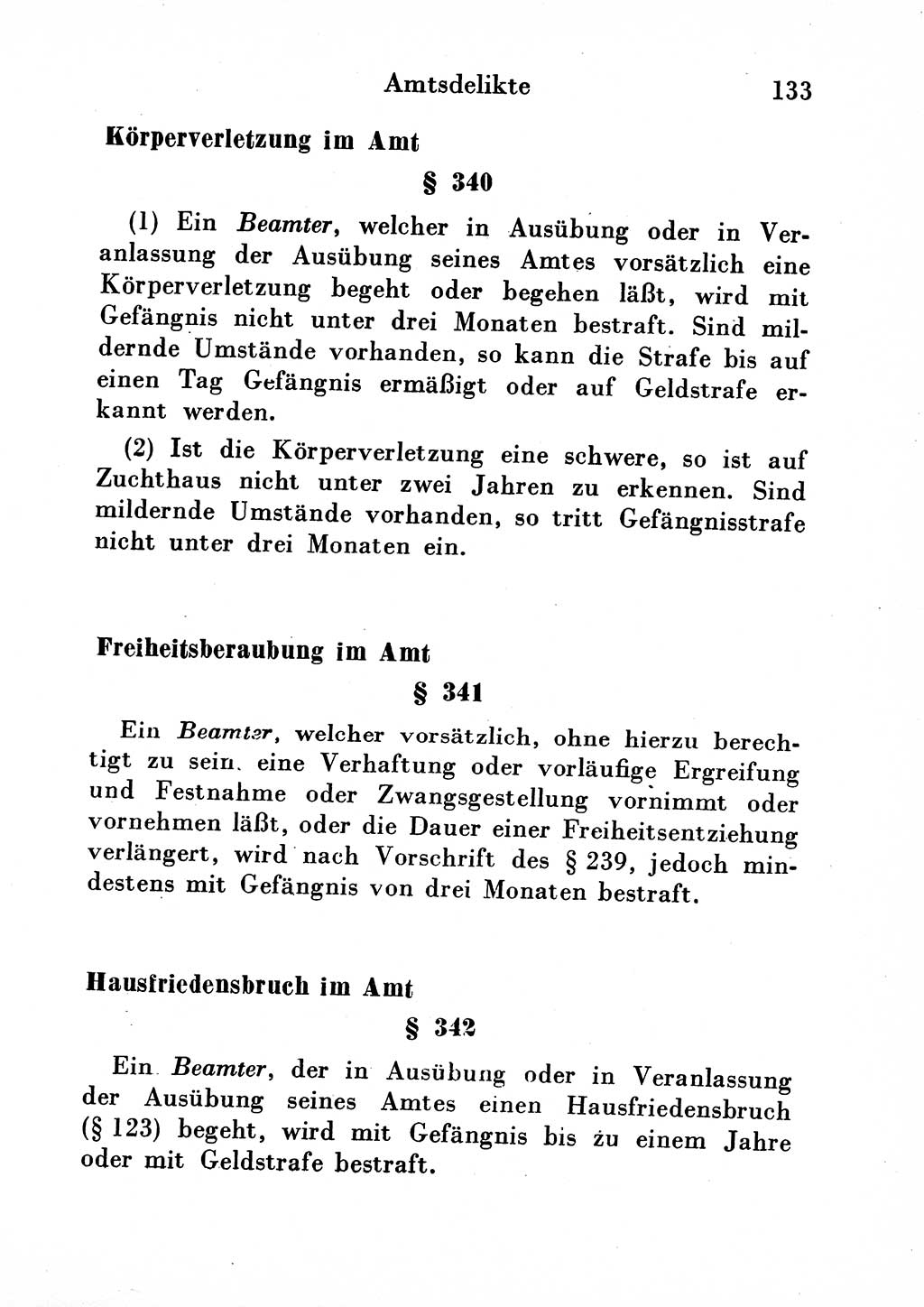 Strafgesetzbuch (StGB) und andere Strafgesetze [Deutsche Demokratische Republik (DDR)] 1954, Seite 133 (StGB Strafges. DDR 1954, S. 133)