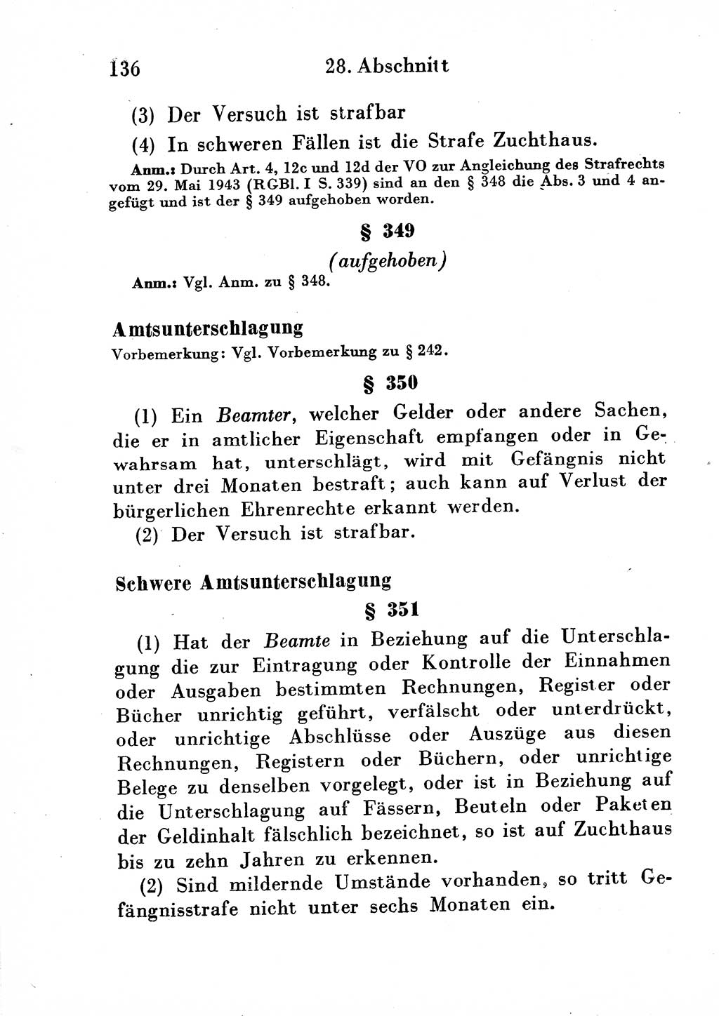 Strafgesetzbuch (StGB) und andere Strafgesetze [Deutsche Demokratische Republik (DDR)] 1954, Seite 136 (StGB Strafges. DDR 1954, S. 136)